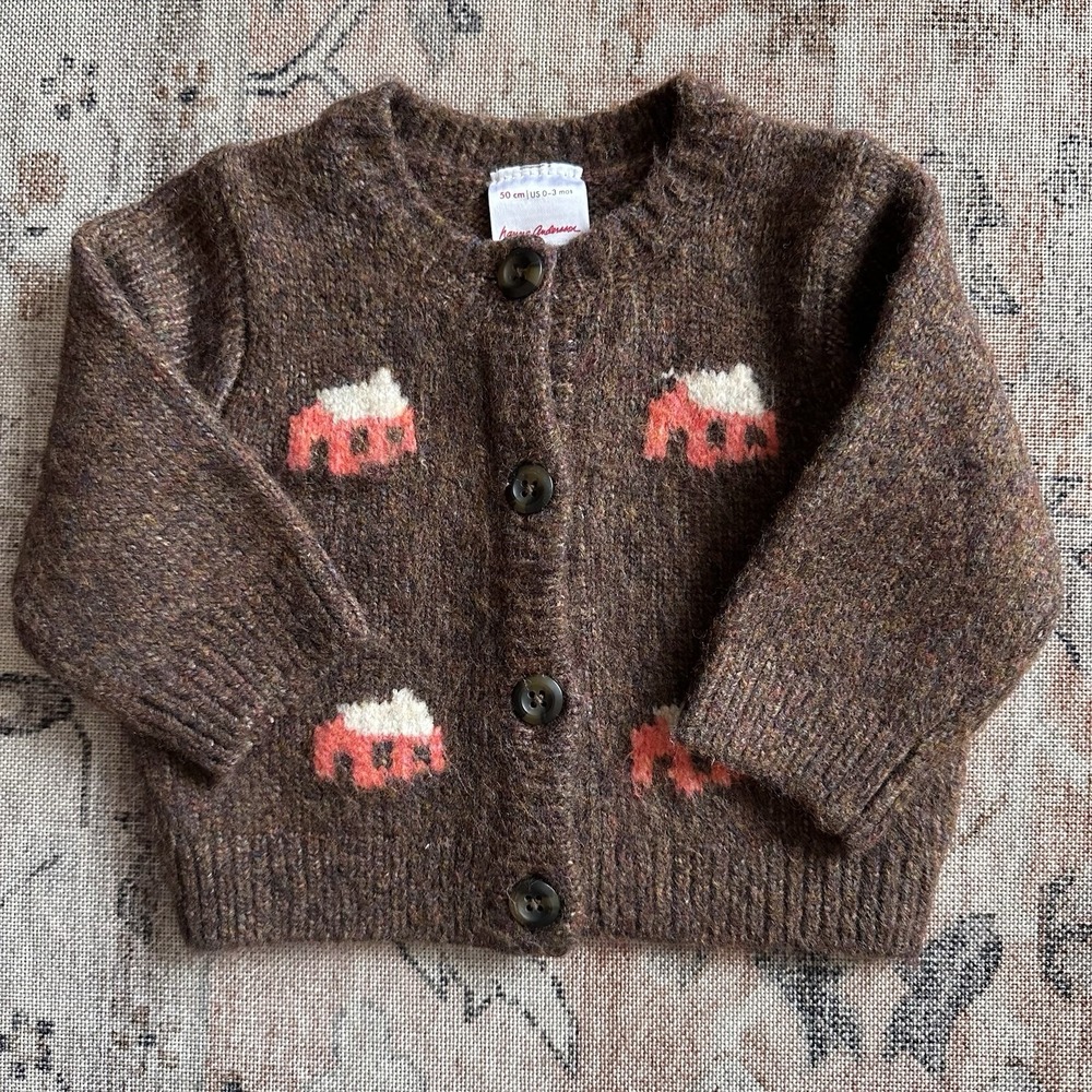 Hanna Andersson Baby Holiday Sweater 0–3 Months Home Sweet Home Brown House $75
